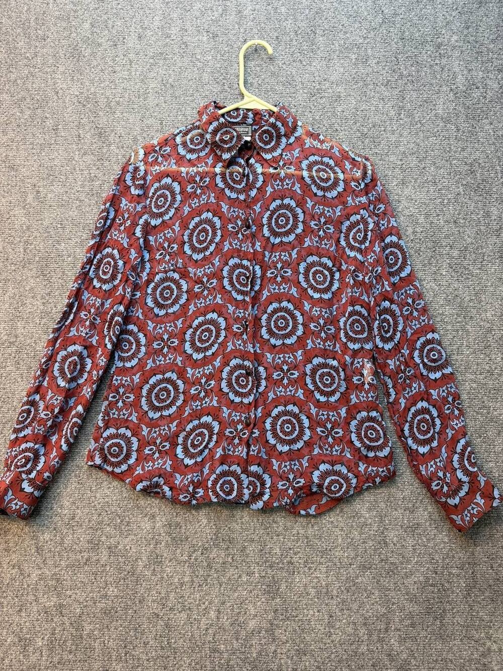 Vintage Versus Gianni Versace Blouse Women Size 44 Medallion Print